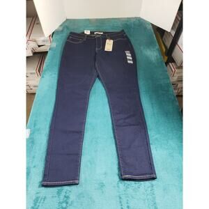 Levis 721 Jeans Size 14 Womens Blue Pants Stretch Denim High Rise Skinny NWT